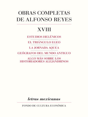 cover image of Obras completas, XVIII